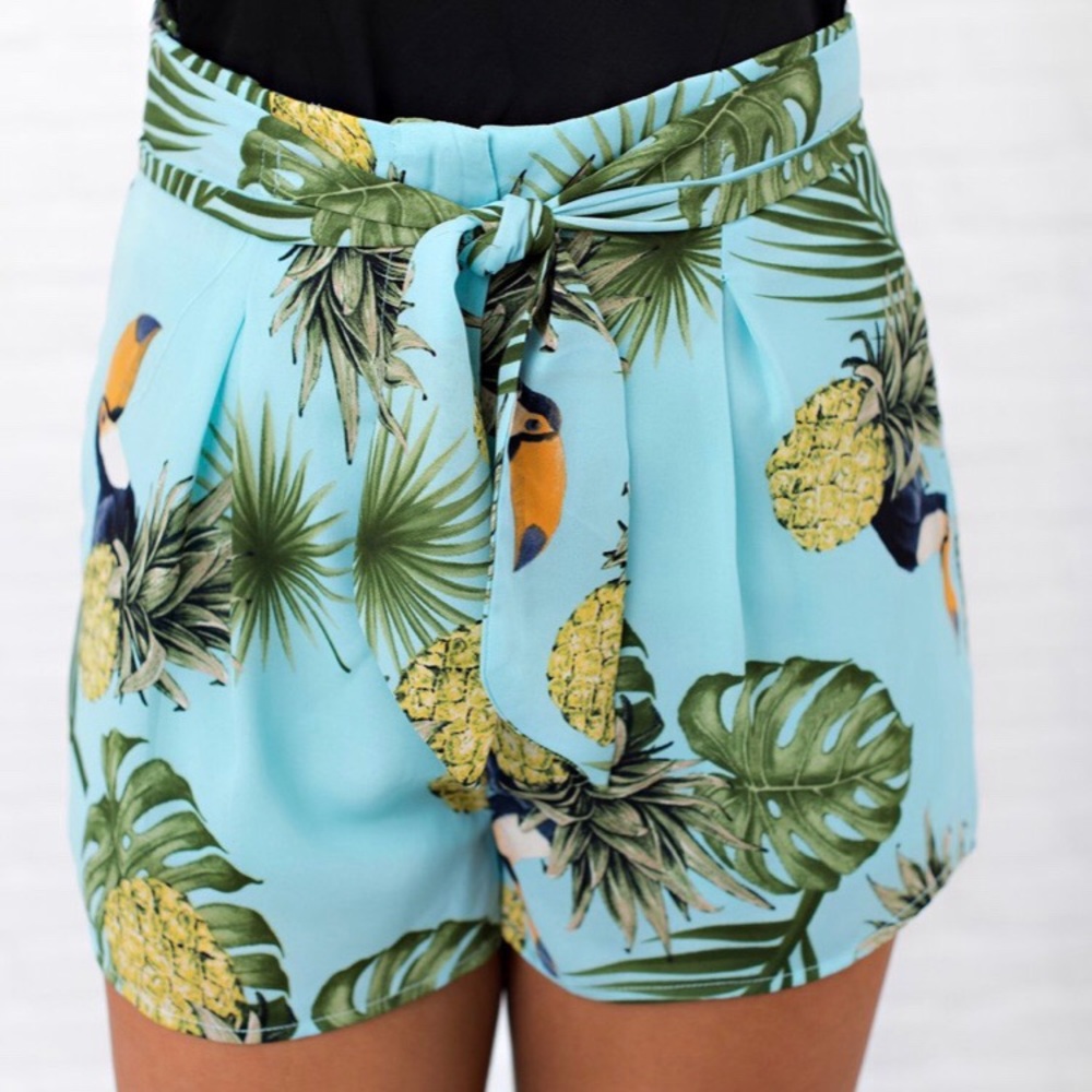 Tropical Beach Printed Shorts